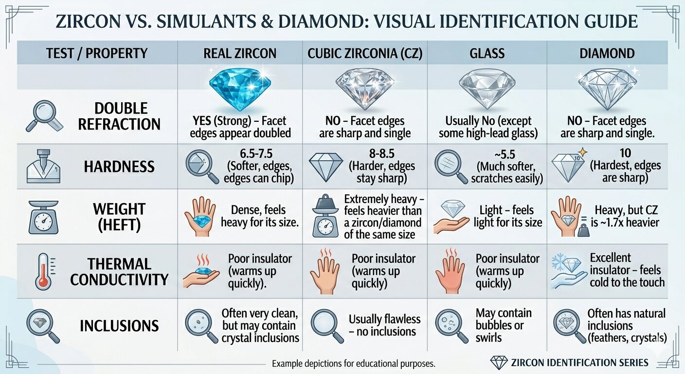Zircon V Simulants V diamond